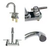 Bathroom Faucet 4inch 2 Handles Centerset Suit for 2 or 3 Mounting Holes, Lavatory Hot and Cold Mixer Tap, Mattle Black