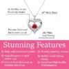 Forever March Birthstone 18k White Gold Plated Women's Necklace, Swarovski Crystals