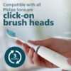 3100 Power Toothbrush, Rechargeable Electric Toothbrush with Pressure Sensor, Black HX3681/04