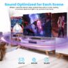 2.1ch Small Sound Bar for TV, 60W Bluetooth Soundbar with Subwoofer, 5 EQ Modes, HDMI ARC/Optical/AUX/USB, Home Theater Surround Sound System, Wall Mountable, Remote Control, 16.5 inch