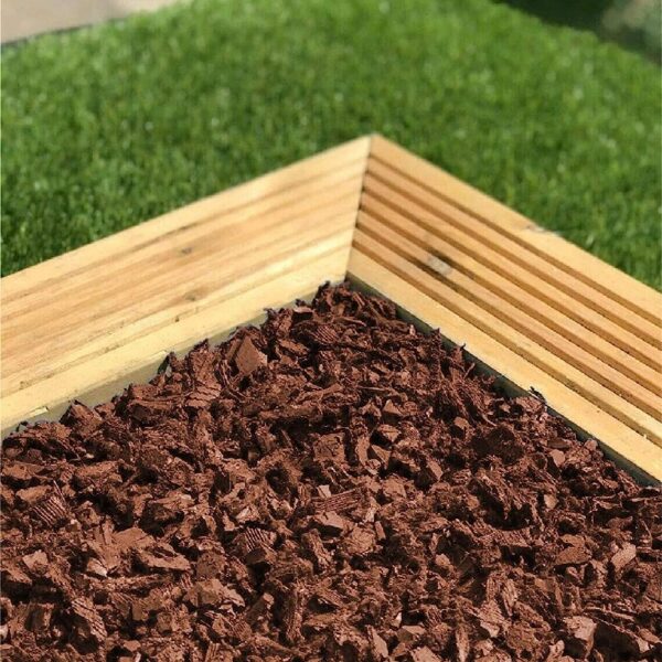 Rubber Mulch - Redwood Color - 40 Pounds
