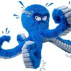 Dog Toys for Aggressive Chewers, Large Dog Toys to Keep Them Busy, Interactive Dog Toys, Squeaky Dog Toys, Tug of War Dog Toy, Crinkle Dog Toy (Blue Octopus)