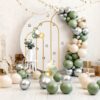 Skypatio 7.2ft Wedding Arch for Ceremony, Golden Balloon Stand, Metal Arch Backdrop for Decor