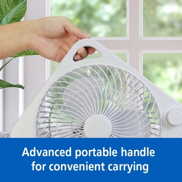 07742cbe833f489d9bd8b332018acbbc (2 pack) Mainstays 9-inch Box Indoor Comfort Personal AC Electric Fan, 3 Speeds, Black