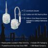 Gem Stone King 925 Sterling Silver Oval Cabochon White Simulated Opal Earrings for Women (2.10 Cttw, Oval 8X6MM)