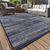 Outdoor Rug Carpet 6'x9' Waterproof Reversible Patio Rug Portable Modern Abstract Indoor Outdoor Rug Plastic Straw Rug for RV Camping Garden Picnic Deck Backyard Porch Decor Gray and White