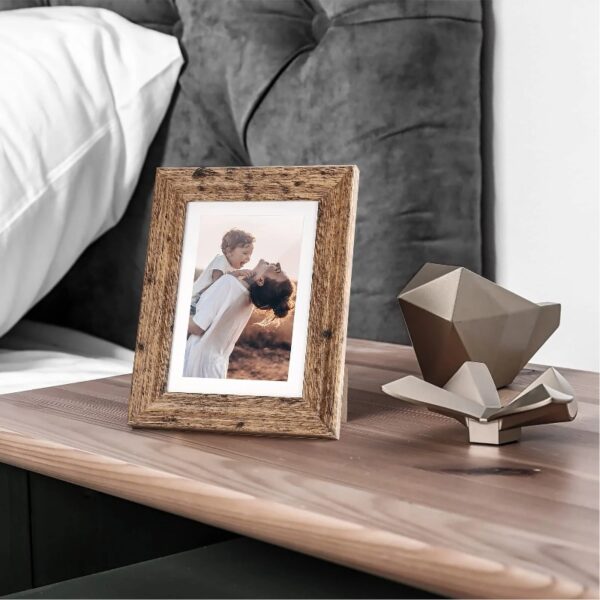 House Day 8 Pack Picture Frames, Photo Frame Set for Family, Multi Sizes Including 8x10, 5x7, 4x6, Retro Brown