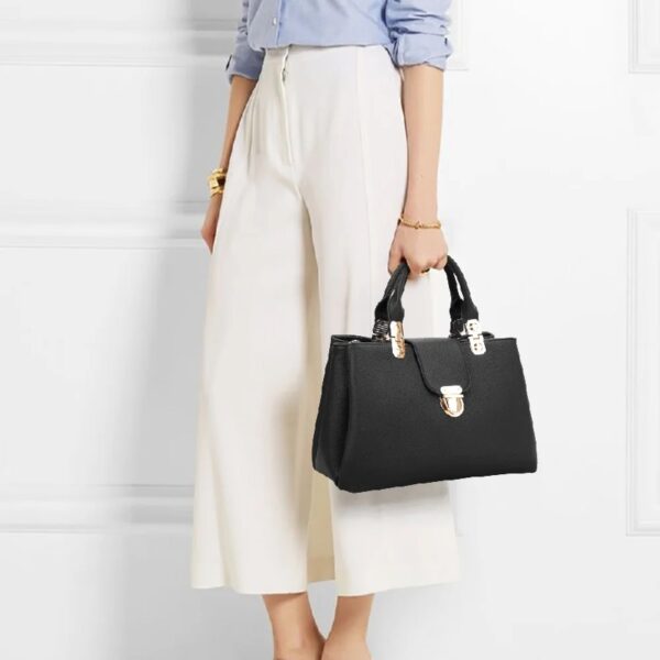 Women Satchel Handbags Top Handle Purse Medium Tote Bag Vegan Leather Shoulder Bag