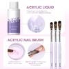Acrylic Nail Kit Complete Set with Drill - White/Pink/Clear Acrylic Powder and Acrylic Liquid Set with Acrylic Nail Brush, Electric Nail Drill, Acid-Free Primer and Top Coat with Everything