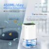 Dehumidifier,280 sq.ft Dehumidifier for Room,35oz Portable Water Tank,Ultra Quiet with Auto Shut Off