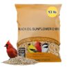 Wild Bird Food Black Oil Sunflower Chips, 13 Pounds - for Northern Cardinals, American Goldfinches and Black-Capped Chickadees - Ideal for Outside Feeders