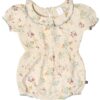 By Gerber Baby Girl Bubble Romper with Flutter Sleeves, Sizes 0/3 Months - 24 Months