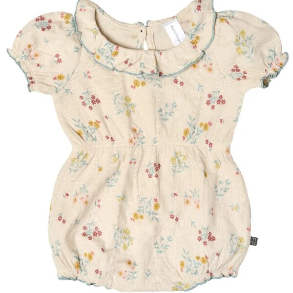 By Gerber Baby Girl Bubble Romper with Flutter Sleeves, Sizes 0/3 Months - 24 Months