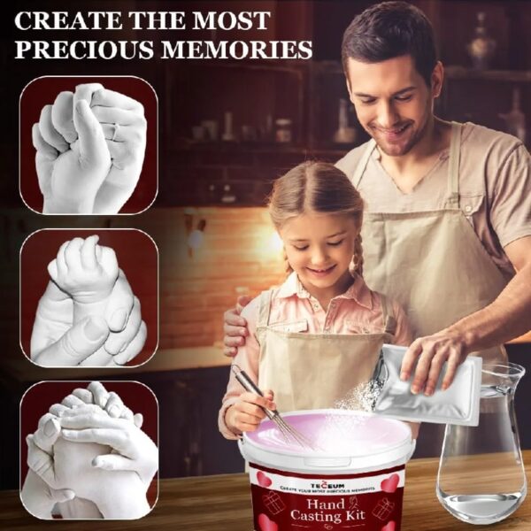 Hand Casting Kit – Unique Gift for Babies & Adults – Ideal DIY Gift for Your Loved Ones, Couples, Family – For Wedding, Anniversary, Baby Shower, Mother’s Day, Christmas – Romantic Gifts – Kit1