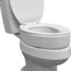 Raised Toilet Seat Elevator with Easy Installation, Adds 3.5 in Height, White, 300 lb Limit