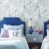 Blue Satellite Seas Peel and Stick Wallpaper, 20.5 in x 18 feet