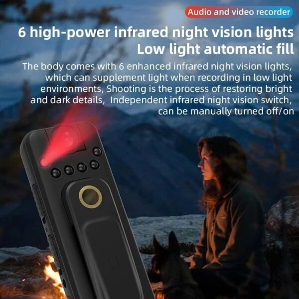 Mini Body Camera with Audio & Video Recording -1080p 64GB Camcorders -180° Rotatable Lens, with Night Vision, Loop Recording Worn Cams - for Personal Travel, Walking, Law Enforcement Outdoor