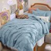 Dorm Bedding Twin Comforter Set - 5 Pieces Pintuck Bed in A Bag with Comforters, Sheets, Pillowcases & Shams