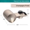 PLUS Faucet Mount Water Filtration System, Horizontal, Black/Chrome, PFM200B