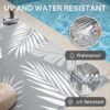 6'x9' Outdoor Rugs Patio Waterproof Outside Mat Reversible Plastic Camping Carpet,Black & Grey