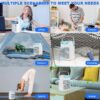 Portable Air Conditioners Fan, 4-IN-1 with 700ML Wide-Mouth Tank, 3 Speeds & 2 Mist Modes, 7-Color RGB Mood Light, Touch Control, 2-6H Timer, PU Handle, for Home, Office, Camping, Car,Yoga