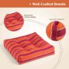 2 PCS 21'' x 21'' Patio Chair Seat Cushion Pads Indoor/Outdoor Turquoise