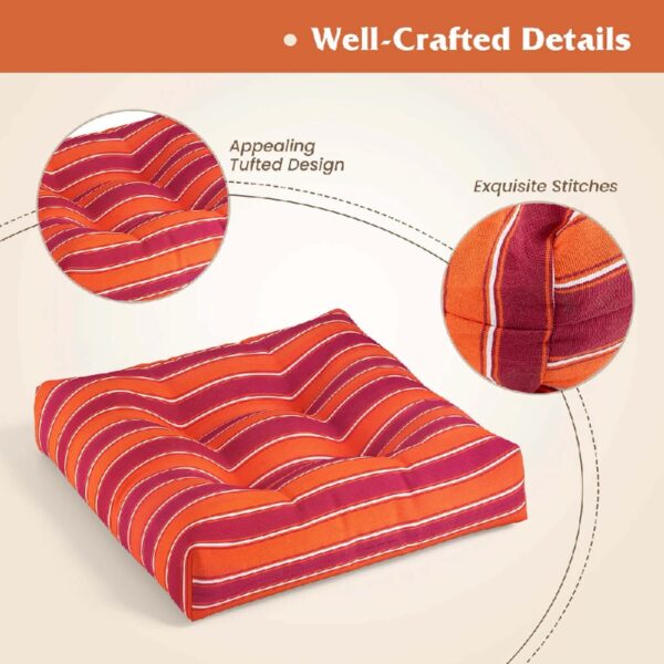 2 PCS 21'' x 21'' Patio Chair Seat Cushion Pads Indoor/Outdoor Turquoise