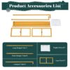 YIYIBYUS 9.8FT x 9.8FT Wedding Backdrop Stand,Square Metal Balloon Arch Stand,Gold Adjustable Backdrop Stand Pipe Kit for Birthday Party Event