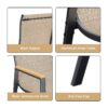 Outdoor Patio Dining Chairs Set of 2,Breathable Seat Fabric and Alloy Steel Frame for Backyard Porch Garden Sunroom , Dark Gray