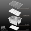 Stainless Steel Folding Grill, Outdoor BBQ Grill for Camping, Beach Barbecue, Picnics and Beach Party
