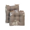 Outdoor Patio Cushion, Rocking Chair Cushion Set, Tufted Pads, Set of Upper and Lower with Ties Pack of 2 (2 Sets) - Back 21