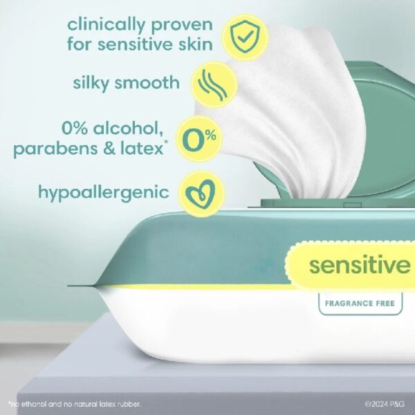 Sensitive Baby Wipes Unscented, 12 Pack, 1008 Total Count (Select for More Options)