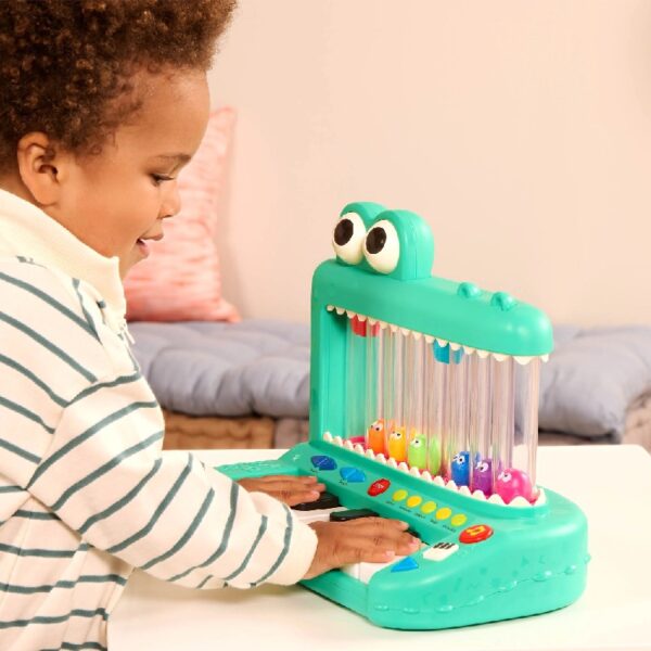 Croco Pop Piano Toy Keyboard with Songs Sounds Lights, Baby and Toddler Toys