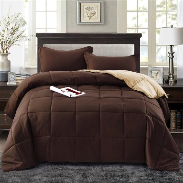 Light Weight Down Alternative Comforter Set, Queen, Green, Reversible