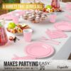 Exquisite 350 Piece Easter Plastic Disposable Party Plates & Dinnerware Combo Set