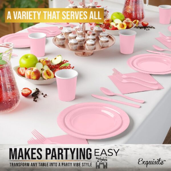 Exquisite 350 Piece Easter Plastic Disposable Party Plates & Dinnerware Combo Set