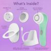 NOVA: Sonic Facial Cleansing, Exfoliating, Serum Infuser Device with Antimicrobial Brush Bristles