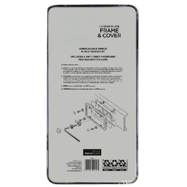 (2 pack) Auto Drive Anti-theft License Plate Cover and Frame