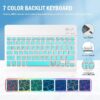 Keyboard Case for iPad 9th/8th/7th Gen 10.2 inch, iPad Air 3rd, Pro 10.5 - Colorful Backlite Keyboard, 360 Rotatable Detachable Magnetic Protective Cover, Pencil Holder, Auto Sleep/Wake