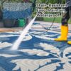 Outdoor Rug Carpet 5'x8' Waterproof Reversible Patio Rug Portable Indoor Outdoor Rug Plastic Straw Rug for Beach RV Camping Garden Picnic Deck Backyard Porch Decor Black