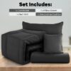 Lux Decor Collection 5 Piece Queen Down Alternative Comforter Set, Washable Duvet Bedding Set - Quatrefoil Navy