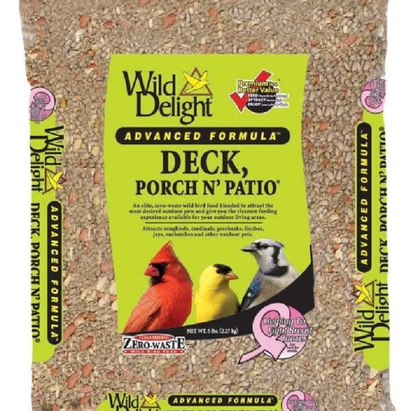 Deck, Porch, N, Patio Wild Bird Feed, 5 lb. Bag, 1 Pack