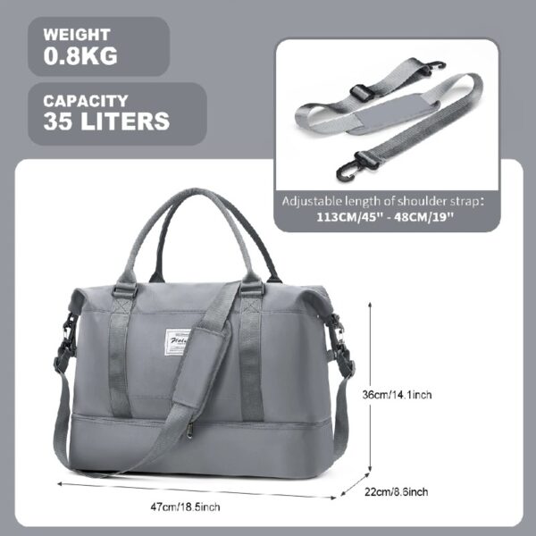 0cd21c54fa3644a3a83eb32d0176ab92 Weekender Bags for Women, Travel Duffel Bags with Shoe Compartment,Personal Item Travel Bag for Airlines, Carry on Overnight Tote Bag for women,Beige&Brown