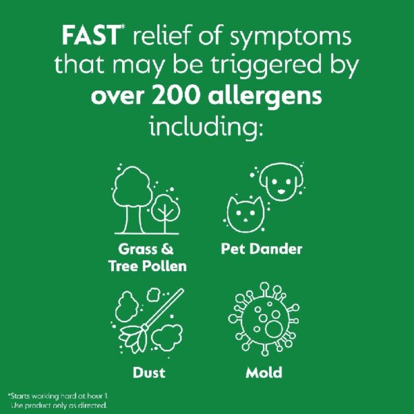 24 Hour Allergy Relief Tablets with 10 mg Cetirizine HCl, 60 Ct