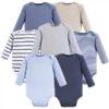 Cotton Long-Sleeve Bodysuits, 7-Pack, Preemie-24 Months