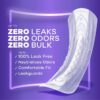 Discreet Incontinence Pads, Heavy Absorbency, Long Length, Lightly Scented 64 CT