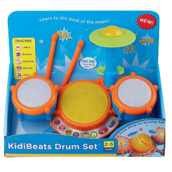 KidiBeats Drum Set with Accessories, Baby and Toddler Toys