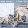 Cooling Ace Portable Air Conditioner, 2025 Energy Efficient Air Conditioner Cooling Fan Quiet, 3 Speeds & Led Touch Screen, Rechargeable, 24h Long-Lasting Battery Life (Gray)