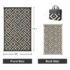 6'x 9' Outdoor Rug Plastic Waterproof Outside Foldable Mat UV Resistant Patio RV Deck Carpet,Black Brown