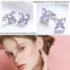 Purple Butterfly Jewelry Amethyst February Birthstone Jewelry Set Fine Necklace/Earrings 925 Sterling Silver Women Birthday Mother's Day Gifts